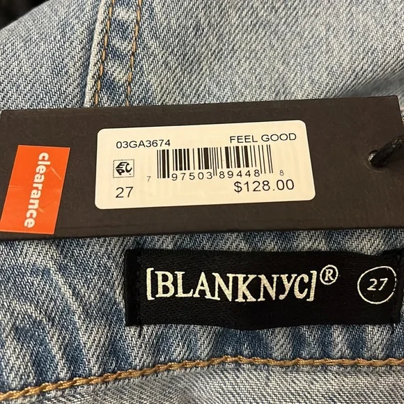 Blank NYC Feel Good Wide Leg Light Blue Jeans Size 27 - Picture 5 of 6